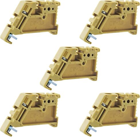 100 قطعة EW-35 DIN محطة السكك الحديدية كتلة نهاية سدادة تصاعد كليب (رمادي) in Kuwait