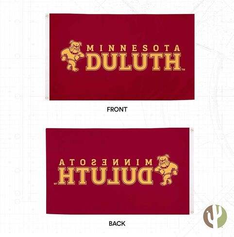 لافتات أعلام بطل جامعة مينيسوتا ديزيرت كاكتوس دولوث بولدوجز UMD 100% بوليستر للاستخدام الداخلي والخارجي 3x5 (النمط 7a) in Kuwait