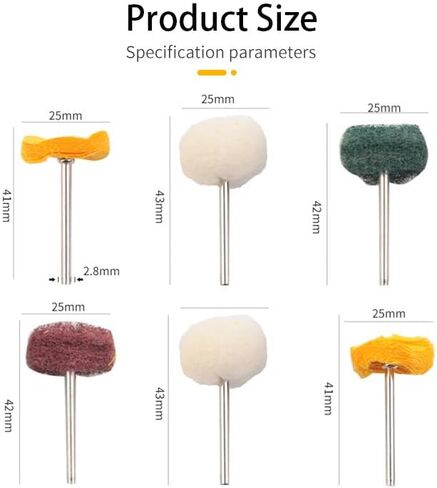 30Pcs Polishing Wheel Set,Mini scouring pad Brush Polishing kit,1 Inch Buffing Polishing Wheel Set with 1/8 Inch Shank,for Power Rotary Tool, Rust Removal, Polishing. in Saudi Arabia