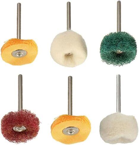 30Pcs Polishing Wheel Set,Mini scouring pad Brush Polishing kit,1 Inch Buffing Polishing Wheel Set with 1/8 Inch Shank,for Power Rotary Tool, Rust Removal, Polishing. in Saudi Arabia