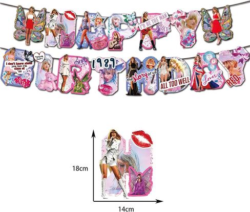Birthday Decorations Party Backdrop, Happy Birthday Banner Sign Cake Topper, Stickers,Latex Balloons For Music Birthday Party Supplies in Saudi Arabia