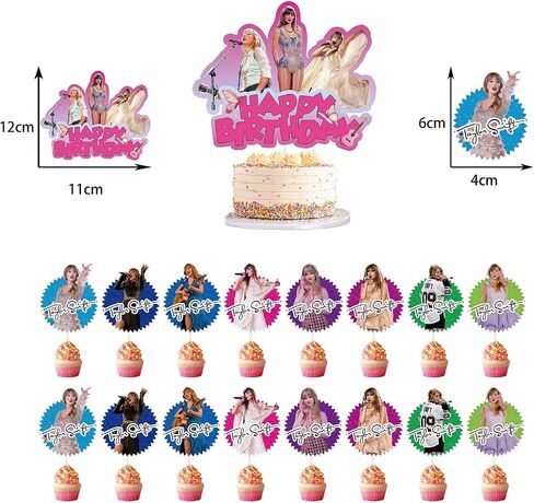 Birthday Decorations Party Backdrop, Happy Birthday Banner Sign Cake Topper, Stickers,Latex Balloons For Music Birthday Party Supplies in Saudi Arabia