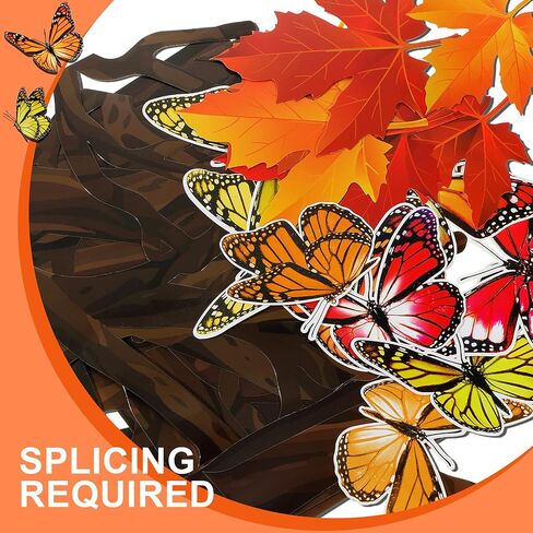 60 Pieces 70 x 55 Inch Classroom Big Tree Bulletin Board Set with Leaves and Butterflies, Woodland Whimsy Decor with 180 Pieces Removable Glue Point Dots for School Decoration (Light Green Leaves) in Saudi Arabia
