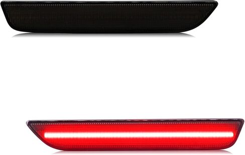 استبدال ضوء علامة الجانب LED لموستانج 2010-2014، 4 قطعة مصابيح جانبية أمامية كهرمانية خلفية حمراء in Kuwait