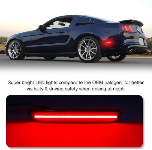 استبدال ضوء علامة الجانب LED لموستانج 2010-2014، 4 قطعة مصابيح جانبية أمامية كهرمانية خلفية حمراء in Kuwait