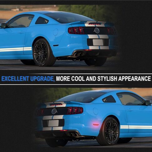 استبدال ضوء علامة الجانب LED لموستانج 2010-2014، 4 قطعة مصابيح جانبية أمامية كهرمانية خلفية حمراء in Kuwait