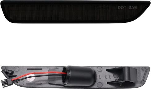 استبدال ضوء علامة الجانب LED لموستانج 2010-2014، 4 قطعة مصابيح جانبية أمامية كهرمانية خلفية حمراء in Kuwait