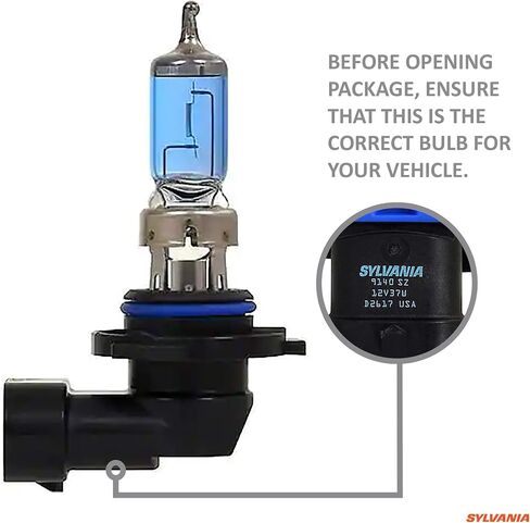 SYLVANIA - 9140 SilverStar zXe Fog High Performance Halogen Fog Light Bulb - Bright White Light Output, HID Attitude, Xenon Fueled Technology (Contains 2 Bulbs) in Saudi Arabia