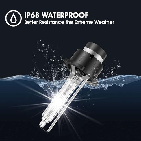 D1S HID Xenon Headlight Bulbs 35W 6000K High Low Beam Replacement Headlamps - Cool White, Pack of 2 in Saudi Arabia