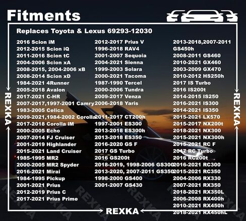 10 قطع من قضيب قفل الباب الأيمن من Rexka مقاس قضيب 5 مم متوافق مع 69293-12030 Toyota Lexus in Kuwait
