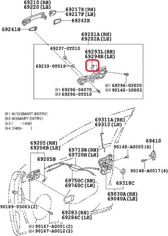 10 قطع من قضيب قفل الباب الأيمن من Rexka مقاس قضيب 5 مم متوافق مع 69293-12030 Toyota Lexus in Kuwait