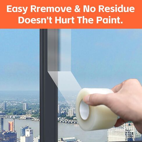 Weather Stripping Door Seal, Window Insulation Kit for Winter, 2 Inch x 33 Yards, Window Weather Sealing Tape,Weather Stripping for Doors, Windows, Ac Unit,No Residue,Clear,Strong Sticky in Kuwait