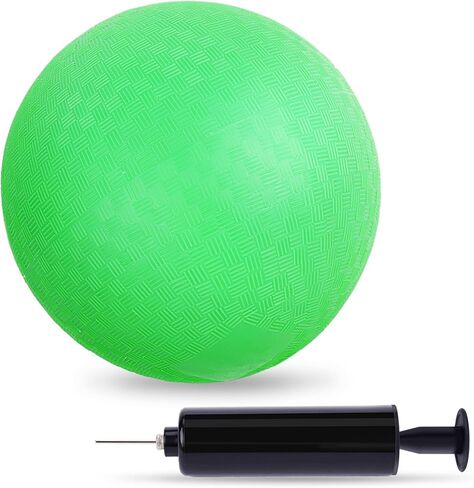 3 ثعالب ملعب الكرة مع مضخة الهواء، 8.5 بوصة نفخ دودج الكرة كرة اليد المطاط كيكبول لا كرات اللدغة للأطفال ألعاب الكرة الصالة الرياضية معسكرات اليوغا تمارين داخلي في الهواء الطلق الأخضر in Kuwait