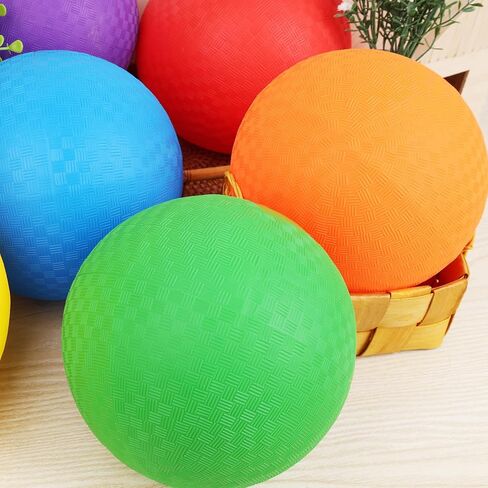 3 ثعالب ملعب الكرة مع مضخة الهواء، 8.5 بوصة نفخ دودج الكرة كرة اليد المطاط كيكبول لا كرات اللدغة للأطفال ألعاب الكرة الصالة الرياضية معسكرات اليوغا تمارين داخلي في الهواء الطلق الأخضر in Kuwait