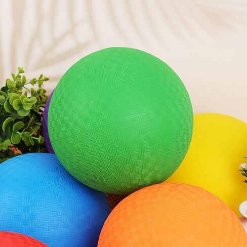 3 ثعالب ملعب الكرة مع مضخة الهواء، 8.5 بوصة نفخ دودج الكرة كرة اليد المطاط كيكبول لا كرات اللدغة للأطفال ألعاب الكرة الصالة الرياضية معسكرات اليوغا تمارين داخلي في الهواء الطلق الأخضر in Kuwait
