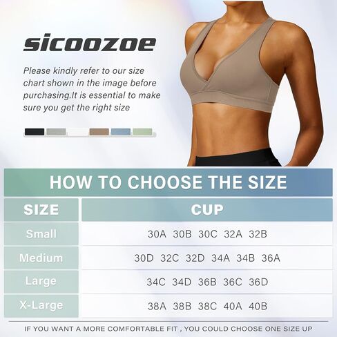 Sports Bra for Women Crossover V-Neck Racerback Yoga Bra Padded Workout Gym Athletic Fitness Bras 3 Pack in Saudi Arabia