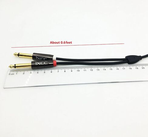[10Feet] iXCC Gold Plated 3.5mm 1/8" TRS to Dual 6.35mm 1/4" TS Mono Y-Cable Splitter Cord for iPhone, iPod, Computer Sound Cards, CD Players, Multimedia Speakers and Home Stereo Systems in Saudi Arabia