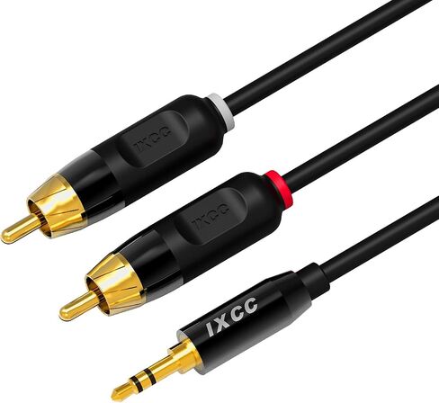 [10Feet] iXCC Gold Plated 3.5mm 1/8" TRS to Dual 6.35mm 1/4" TS Mono Y-Cable Splitter Cord for iPhone, iPod, Computer Sound Cards, CD Players, Multimedia Speakers and Home Stereo Systems in Saudi Arabia