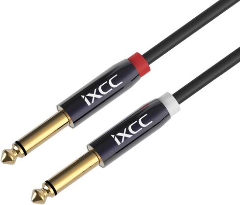 [10Feet] iXCC Gold Plated 3.5mm 1/8" TRS to Dual 6.35mm 1/4" TS Mono Y-Cable Splitter Cord for iPhone, iPod, Computer Sound Cards, CD Players, Multimedia Speakers and Home Stereo Systems in Saudi Arabia