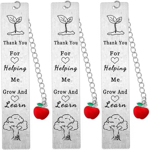3 PC Teacher Bookmark Gifts Appreciation Gifts for Teacher Thank You Gifts Thank You Teacher Gifts Bookmark for Teacher Birthday Retirement Teachers Day Gifts from Teacher in Saudi Arabia