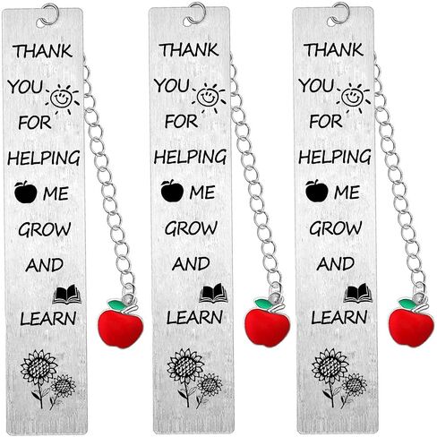 3 PC Teacher Bookmark Gifts Appreciation Gifts for Teacher Thank You Gifts Thank You Teacher Gifts Bookmark for Teacher Birthday Retirement Teachers Day Gifts from Teacher in Saudi Arabia