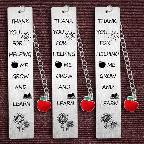 3 PC Teacher Bookmark Gifts Appreciation Gifts for Teacher Thank You Gifts Thank You Teacher Gifts Bookmark for Teacher Birthday Retirement Teachers Day Gifts from Teacher in Saudi Arabia