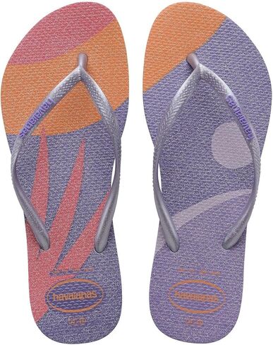 صندل Havaianas Slim Palette Glow Flip Flop أرجواني هادئ 35/36 البرازيل (الرجال الأمريكي 4/5، النساء 5/6) M in Saudi Arabia