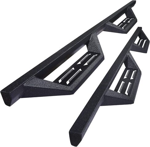 RYNOSKIN Running Boards Compatible with 2007-2018 Jeep Wrangler JK 2 Door Heavy Textured Black Wrangler JK Off-Road Side Step Steel Nerf Bars Rock Slider (2PCS) in Saudi Arabia