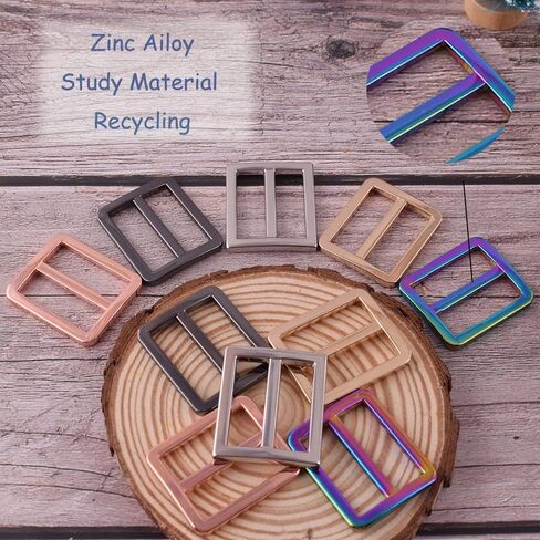 Rainbow Metal Slide Buckle - 25mm Metal Adjustable Rectangular Buckle Dog Collar Backpack Wallet Hardware Belt in Saudi Arabia