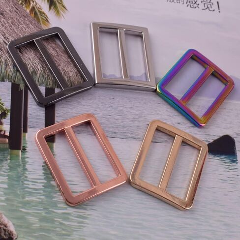 Rainbow Metal Slide Buckle - 25mm Metal Adjustable Rectangular Buckle Dog Collar Backpack Wallet Hardware Belt in Saudi Arabia