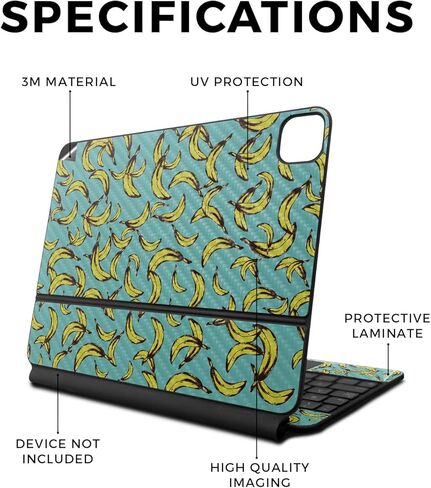 Skin Compatible with Apple Magic Keyboard for iPad Pro 13‑inch (M4) 2024 - Black Gator Skin - Premium 3M Vinyl Protective Wrap Decal Cover - Easy to Apply | Crafted in The USA by MightySkins in Kuwait