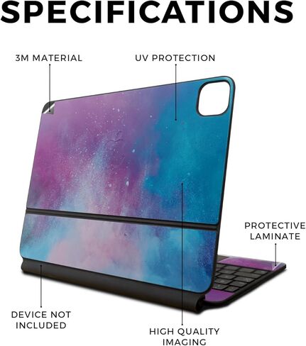 Skin Compatible with Apple Magic Keyboard for iPad Pro 13‑inch (M4) 2024 - Black Gator Skin - Premium 3M Vinyl Protective Wrap Decal Cover - Easy to Apply | Crafted in The USA by MightySkins in Kuwait