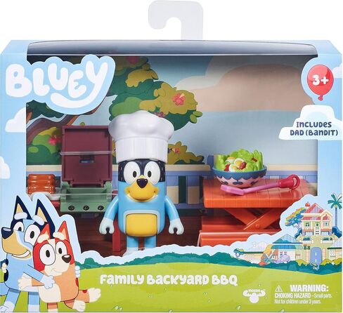 Bluey Dad Backyard BBQ - Bandit 2.5" Figure with Playset, Multicolor, 13030 in Saudi Arabia