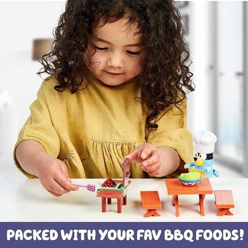 Bluey Dad Backyard BBQ - Bandit 2.5" Figure with Playset, Multicolor, 13030 in Saudi Arabia