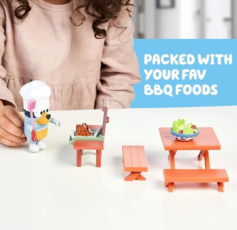 Bluey Dad Backyard BBQ - Bandit 2.5" Figure with Playset, Multicolor, 13030 in Saudi Arabia
