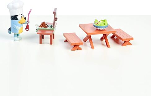 Bluey Dad Backyard BBQ - Bandit 2.5" Figure with Playset, Multicolor, 13030 in Saudi Arabia