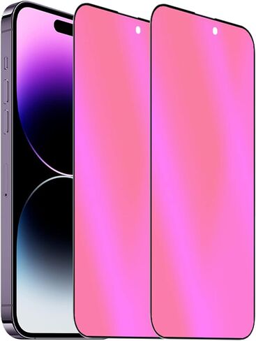 2 حزمة من الزجاج المقسى المضاد للخصوصية باللون الأزرق لهاتف iPhone 15 Plus مقاس 6.7 بوصة واقي شاشة مضاد للتجسس ومضاد للرؤية مطلي بالكهرباء متدرج ملون in Kuwait