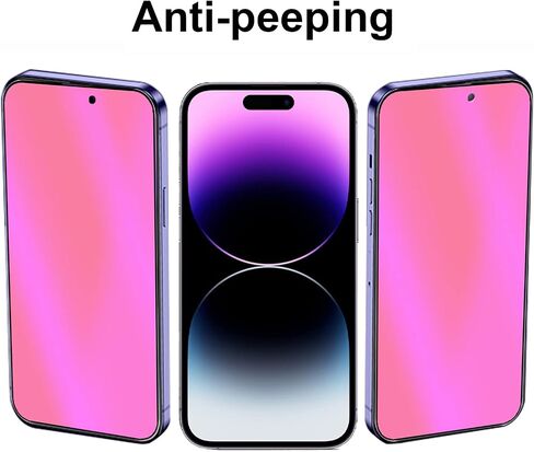 2 حزمة من الزجاج المقسى المضاد للخصوصية باللون الأزرق لهاتف iPhone 15 Plus مقاس 6.7 بوصة واقي شاشة مضاد للتجسس ومضاد للرؤية مطلي بالكهرباء متدرج ملون in Kuwait