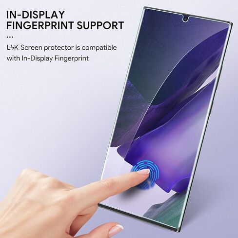 [2+2 Pack] LϟK Compatible for Samsung Galaxy Note 20 5G SM-N9810, 2 Pack Flexible TPU Film Screen Protector & 2 Pack Camera Lens Protector Alignment Frame HD Clear Bubble Free Flexible TPU Film in Kuwait