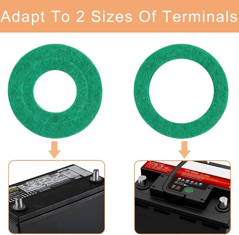 Battery Terminal Anti Corrosion Washer Fiber Battery Terminal Protector, 20 PCS Car Battery Corrosion Prevention Shim, 10 Red and 10 Green in Saudi Arabia