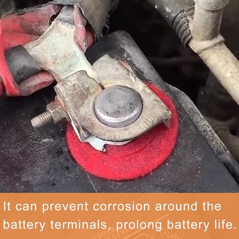Battery Terminal Anti Corrosion Washer Fiber Battery Terminal Protector, 20 PCS Car Battery Corrosion Prevention Shim, 10 Red and 10 Green in Saudi Arabia