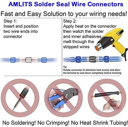 300 PCS Insulated Wire Electrical Connectors - Butt, Ring, Spade, Quick Disconnect - Crimp Terminals Connectors Assortment Kit in Saudi Arabia