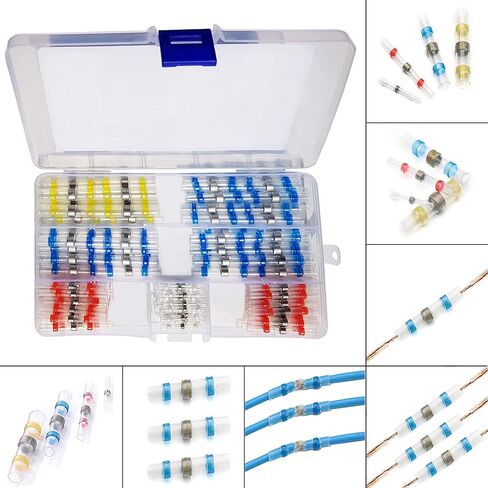 300 PCS Insulated Wire Electrical Connectors - Butt, Ring, Spade, Quick Disconnect - Crimp Terminals Connectors Assortment Kit in Saudi Arabia