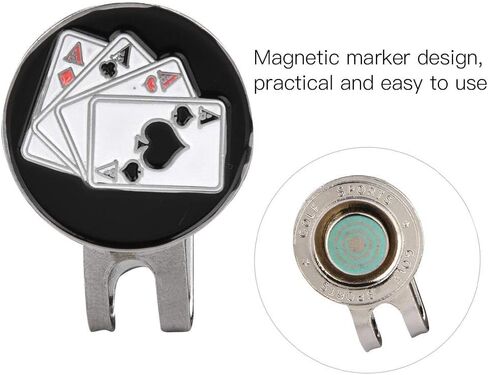 علامات كرة الجولف مع مشبك قبعة الجولف المغناطيسي لأوراق اللعب على شكل علامة كروية لإكسسوارات كرة الجولف in Kuwait