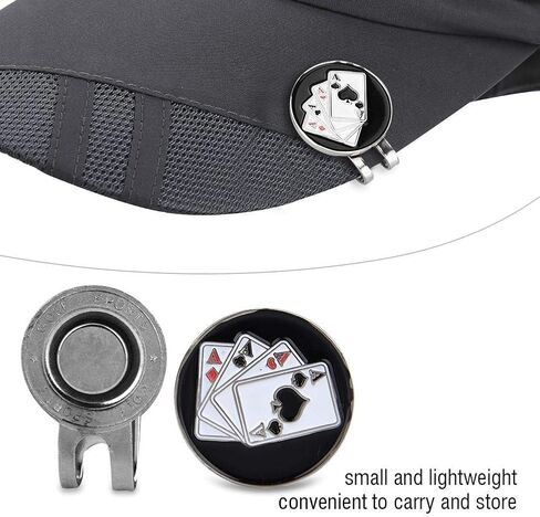علامات كرة الجولف مع مشبك قبعة الجولف المغناطيسي لأوراق اللعب على شكل علامة كروية لإكسسوارات كرة الجولف in Kuwait