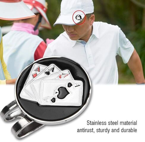 علامات كرة الجولف مع مشبك قبعة الجولف المغناطيسي لأوراق اللعب على شكل علامة كروية لإكسسوارات كرة الجولف in Kuwait