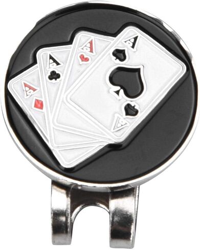 علامات كرة الجولف مع مشبك قبعة الجولف المغناطيسي لأوراق اللعب على شكل علامة كروية لإكسسوارات كرة الجولف in Kuwait