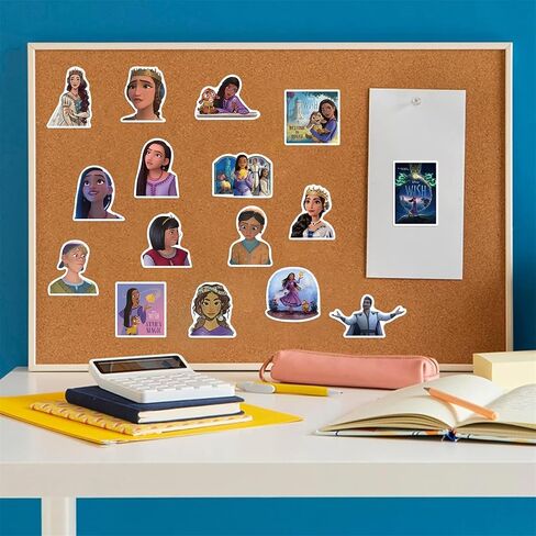 50 قطعة من ملصقات Wish Kids حزمة ملصقات أفلام ديزني ملصقات شخصيات كرتونية لطيفة للأطفال والمراهقين والبالغين ملصقات آشا مقاومة للماء من الفينيل لزجاجة المياه وأمتعة الكمبيوتر المحمول (رغبة) in Kuwait
