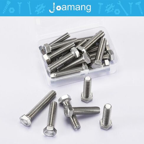 مسمار برأس سداسي M10 × 90 مم، 304 من الفولاذ المقاوم للصدأ (A2-70)، لمسة نهائية لامعة، ملولبة بالكامل، مسامير رأس سداسية، الكمية 5 in Kuwait