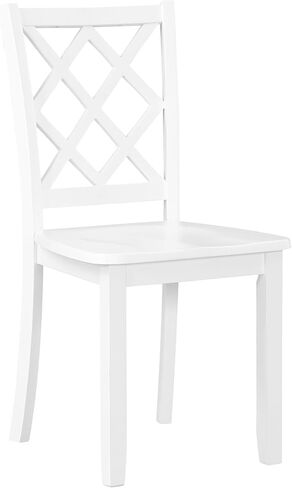 New Classic Furniture Trellis 5-Piece Solid Wood Dining Table Set, White in Saudi Arabia